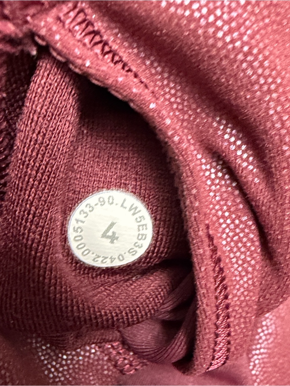 Lululemon Wunder Train High-Rise Tight 25" *Foil in Radiate Foil Red Merlot 4 - Picture 7 of 7